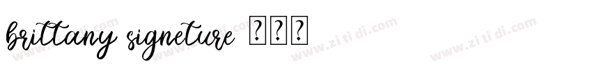 brittany signeture字体转换